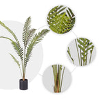 SOGA 180cm Artificial Green Rogue Hares Foot Fern Tree Fake Tropical Indoor Plant Home Office Decor