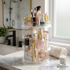 SOGA 2X 360 Degree Rotating Makeup Organizer Cosmetics Holder Display Stand Skincare Home Decor
