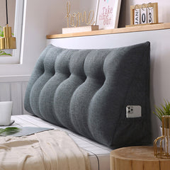 SOGA 4X 150cm Dark Grey Triangular Wedge Bed Pillow Headboard Backrest Bedside Tatami Cushion Home Decor