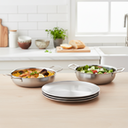 SOGA Kitchenware Bundle – Silver Dry Pots & Grilling Plate for Durable Kitchen Essentials