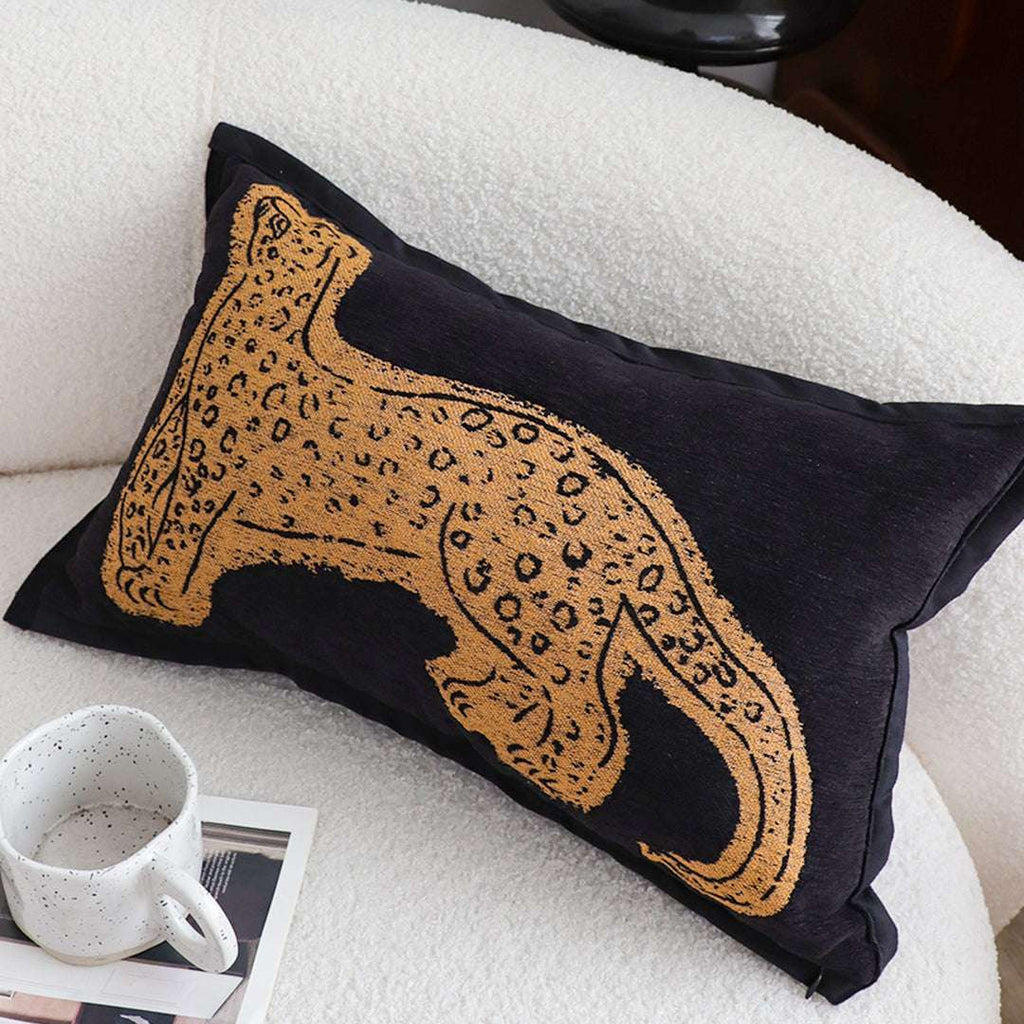 SOGA 2X 30cm Modern Charcoal Gray Leopard Pattern Throw Pillow $ 133