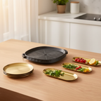 SOGA Kitchenware Bundle – Square Portable Korean BBQ Stove, Gold Grilling Plate & Nordic Plate Set $ 151