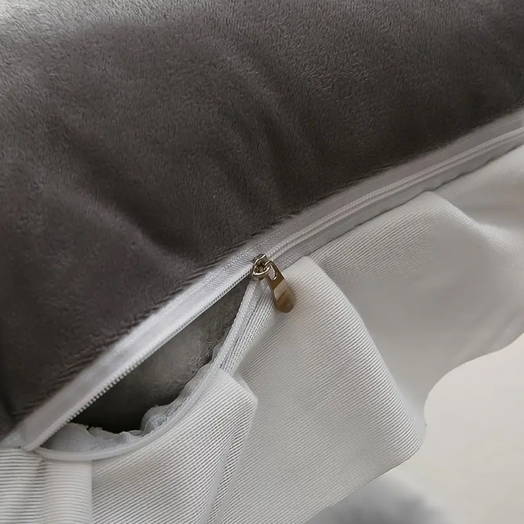 SOGA 120cm Crown Pillow Tufted Grey Headboard Cushion for Bed