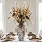 SOGA 35x17 Gradient White Large Ceramic Flower Vase Elegant Living Room Home Decor