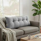 SOGA 4X 120cm Silver Triangular Wedge Bed Pillow Headboard Backrest Bedside Tatami Cushion Home Decor