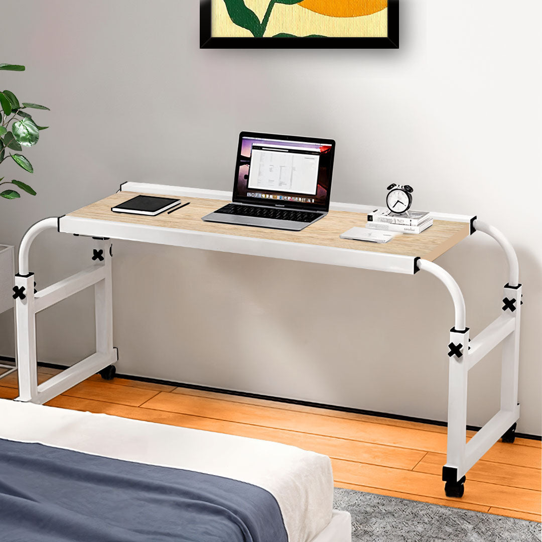 SOGA 140x45cm Bed Laptop Desk/Table with Movable Wooden Cross for Versatile Home Office