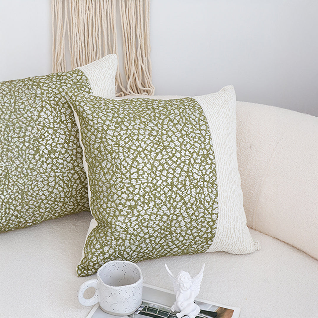 SOGA 2X 50cm Modern Two-Tone Textured Block Design Throw Pillow