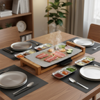 SOGA Kitchenware Bundle – Electric Ceramic BBQ Grill, Silver Grilling Plate & Sauce Pan