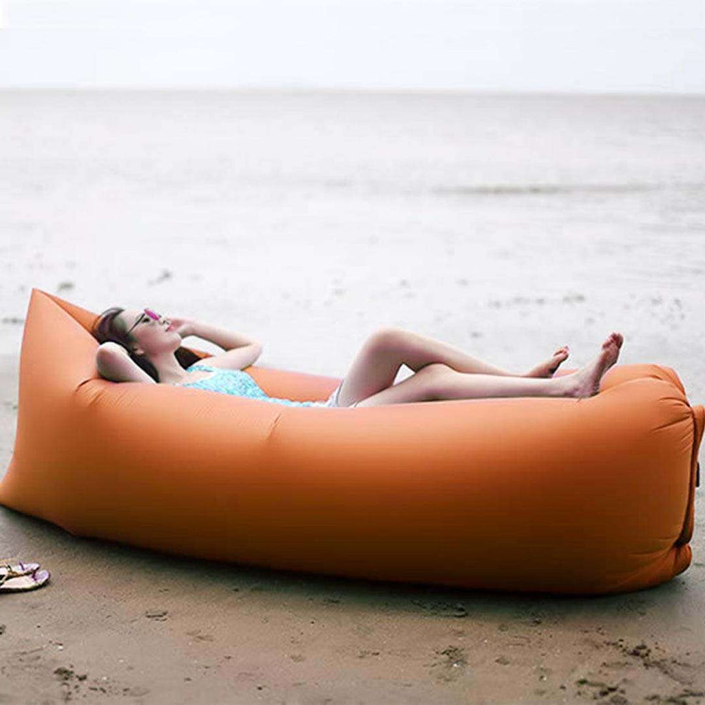 2X Fast Inflatable Sleeping Bag Lazy Air Sofa Orange $ 86