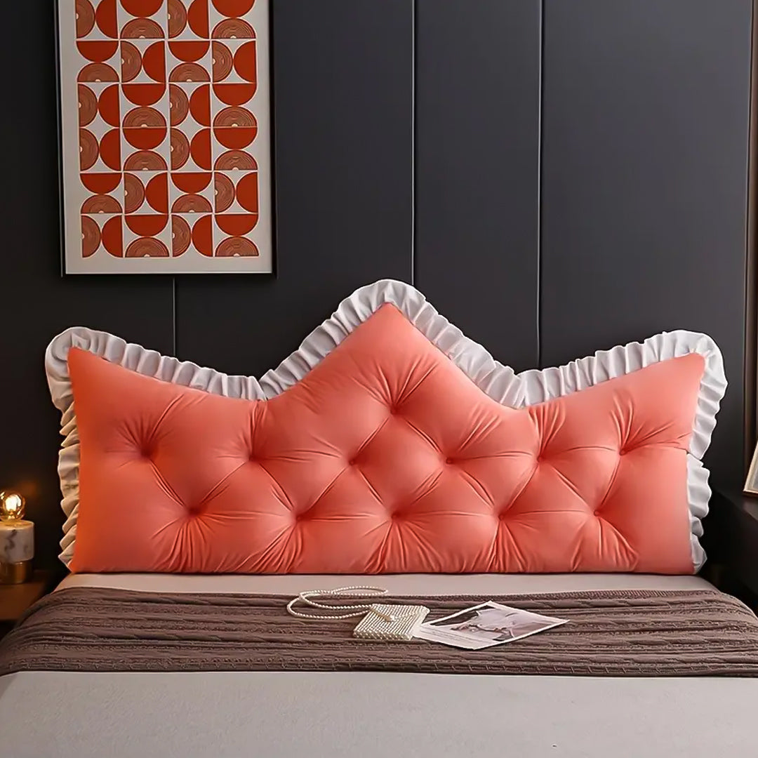 SOGA 120cm Crown Pillow Tufted Pink Headboard Cushion for Bed