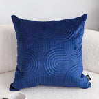 SOGA 2X 50cm Blue Textured Geometric Pattern Decorative Throw Pillow $ 119