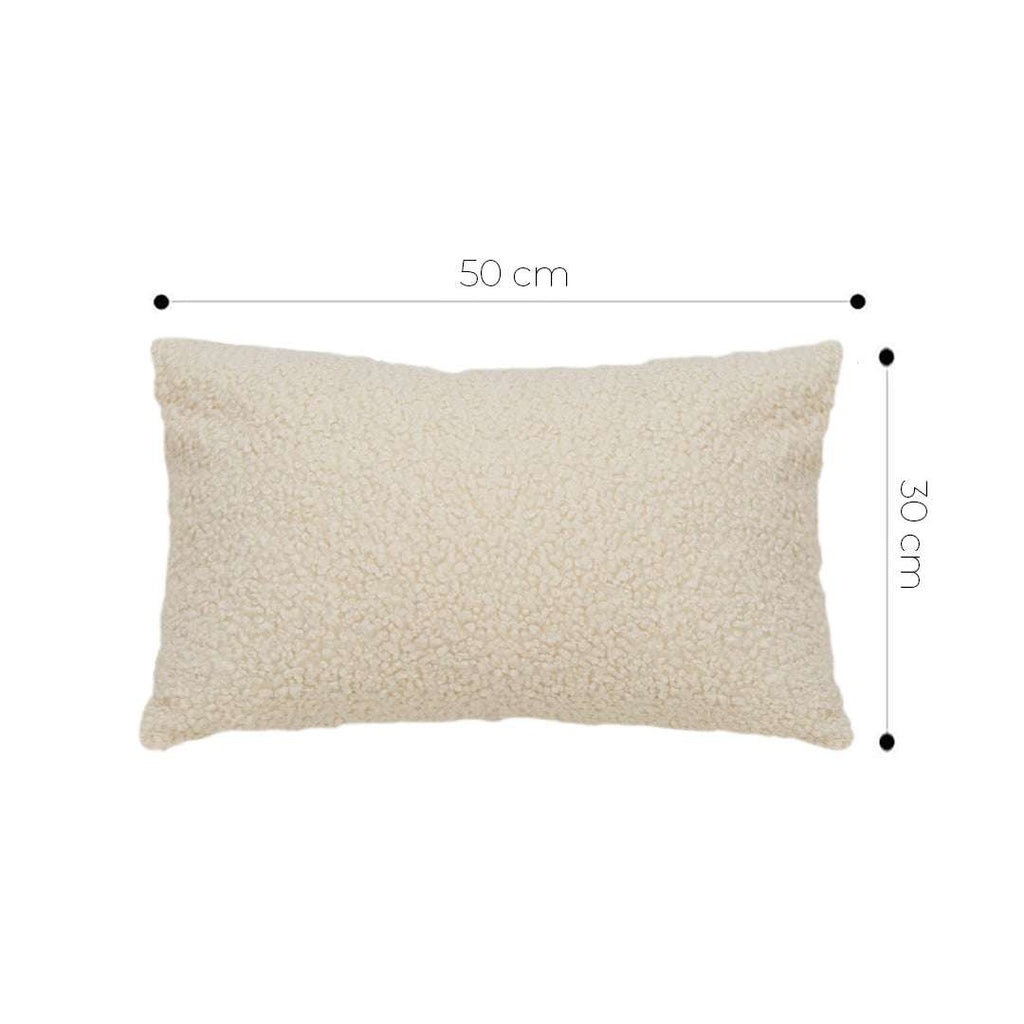 SOGA 30cm Cream Boucle Textured Fluffy Decorative Throw Pillow $ 61