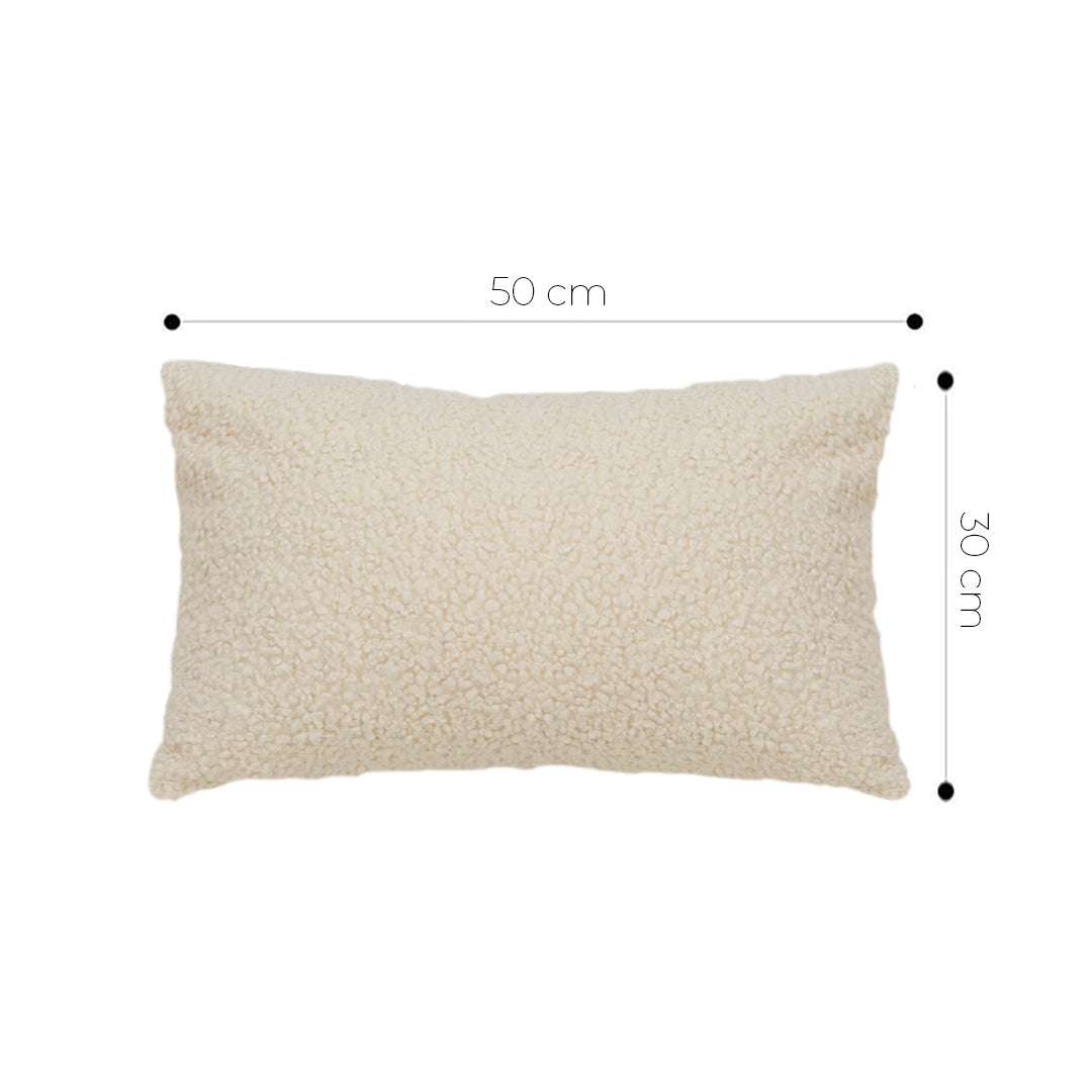 SOGA 30cm Cream Boucle Textured Fluffy Decorative Throw Pillow $ 61