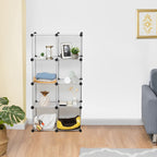 SOGA 2X 8-Cube Transparent Shelf Box Portable Cubby DIY Storage Shelves Modular Closet Organiser