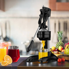 SOGA 2X Stainless Steel Manual Juicer Hand Press Juice Extractor Squeezer Lemon Orange Citrus Black