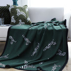 SOGA Forest Green Zebra Print Throw Blanket 130x180cm Acrylic
