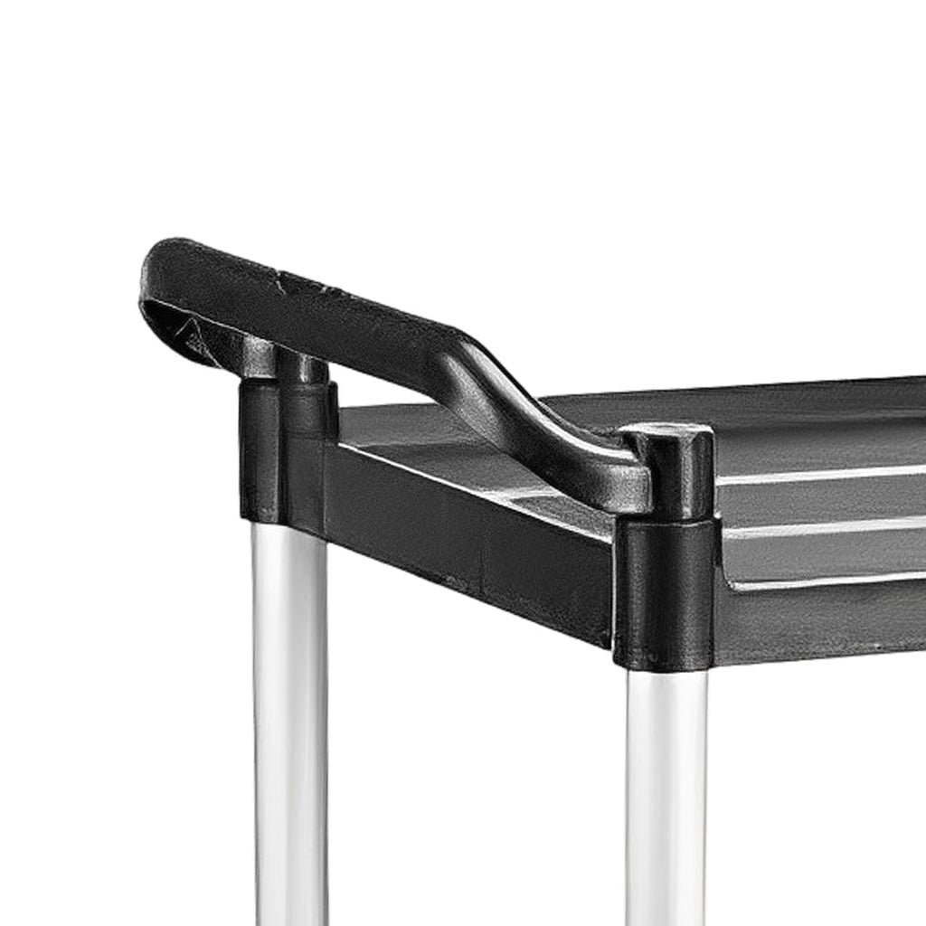 SOGA 2X 2 Tier Multifunctional Utility Cart 950x500x940mm Black