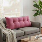 SOGA 120cm Crabapple Red Triangular Wedge Bed Pillow Headboard Backrest Bedside Tatami Cushion Home Decor