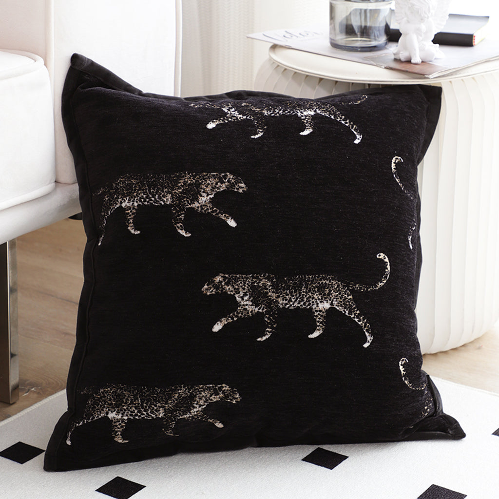 SOGA 2X 50cm Black Throw Pillow Elegant Decorative Cushion Living Room Modern Home Decor