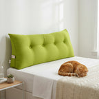 SOGA 120cm Green Triangular Wedge Bed Pillow Headboard Backrest Bedside Tatami Cushion Home Decor