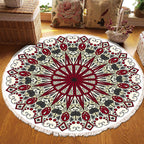 SOGA 2X 120cm Mandala Modern Ethnic Tassel Print Anti-slip Doormat Home Decor