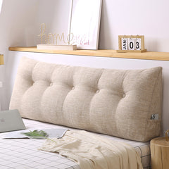 SOGA 4X 100cm Beige Triangular Wedge Bed Pillow Headboard Backrest Bedside Tatami Cushion Home Decor