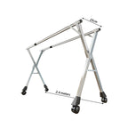 SOGA 2.4m Portable Standing Clothes Drying Rack Foldable Space-Saving Laundry Holder with Wheels