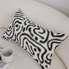 SOGA 2X 30cm Black White Abstract Swirl Pattern Decorative Throw Pillow $ 140