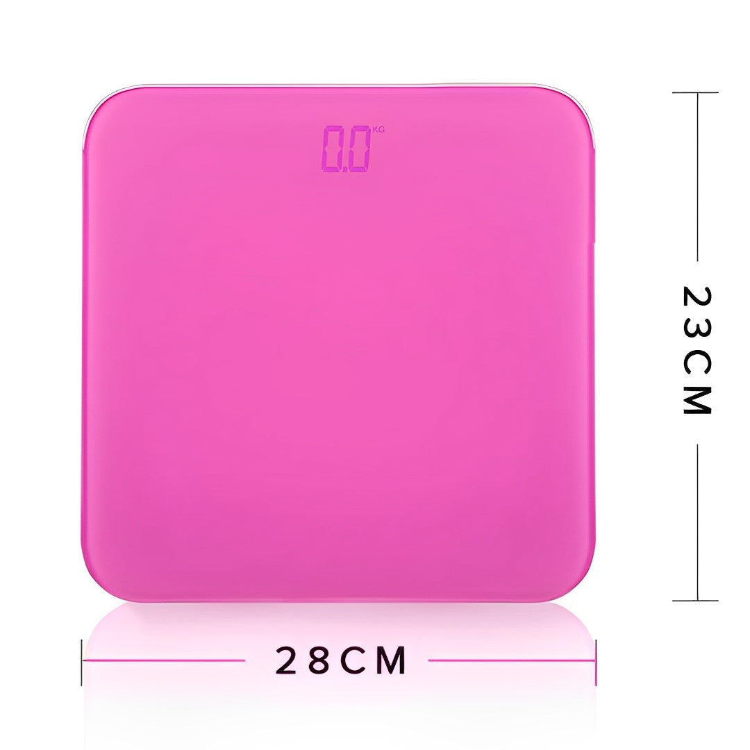 SOGA 2X 180kg Digital Fitness Weight Bathroom Gym Body Glass LCD Electronic Scales Pink