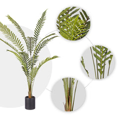 SOGA 2X 240cm Artificial Green Rogue Hares Foot Fern Tree Fake Tropical Indoor Plant Home Office Decor