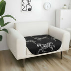 SOGA One-Seater Black Horse Print 90x90cm Throw Blanket Sofa Cover $ 91