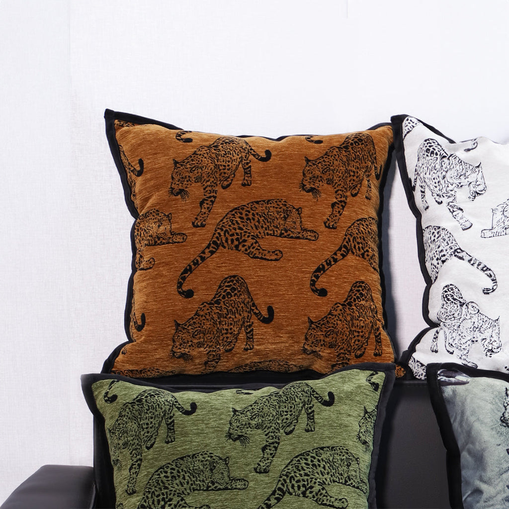 SOGA 2X 45cm Throw Pillow Dark Brown Leopard Square Retro Decorative Cushion for Living Room