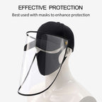 Outdoor Protective Hat for Kids – Full Face HD Shield Cover - Black