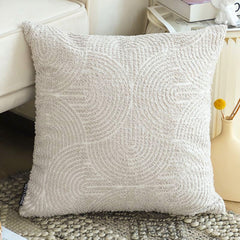 SOGA 45cm Gray Pillow Basic Square Stylish Geometric Plush Solid Decorative Covers Throw Pillow