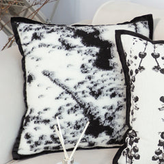 SOGA 50cm Throw Pillow  Black and White Leopard Thick Premium Polyester Fiber for Home Decor