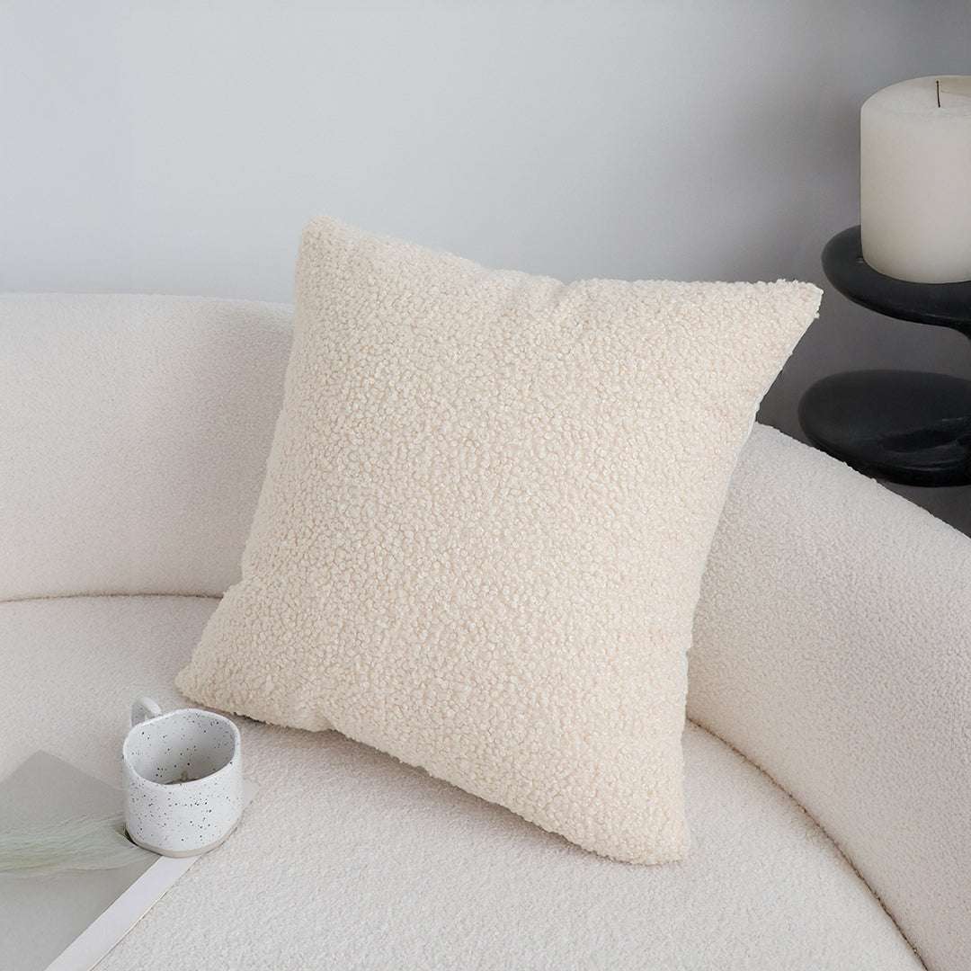 SOGA 2X Boucle Textured Cushion 50cm Cream White Soft Cozy Decorative Throw Pillow $ 119