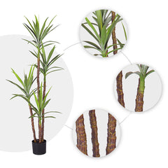 SOGA 4X 180cm Artificial Natural Green Dracaena Yucca Tree Fake Tropical Indoor Plant Home Office Decor