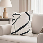 SOGA 2X 45cm Square Modern Minimalist Black Letter Print Decorative Throw Pillow