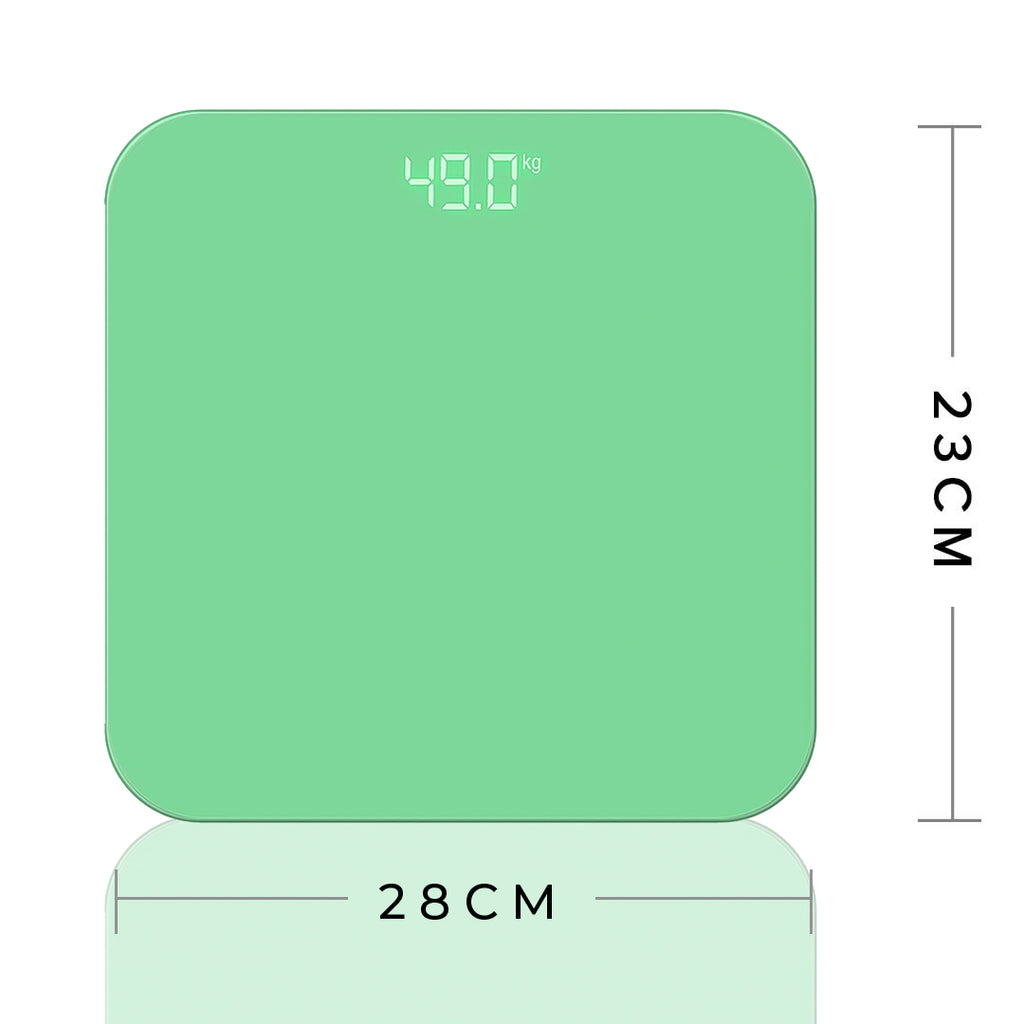 SOGA 2X 180kg Digital Fitness Weight Bathroom Gym Body Glass LCD Electronic Scales Green