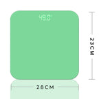 SOGA 2X 180kg Digital Fitness Weight Bathroom Gym Body Glass LCD Electronic Scales Green