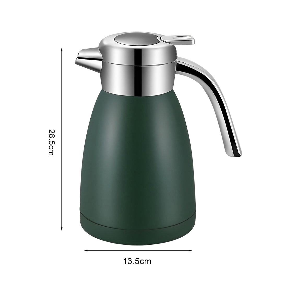 SOGA 2X 2.2L Stainless Steel Kettle Insulated Vacuum Flask Water Coffee Jug Thermal Green