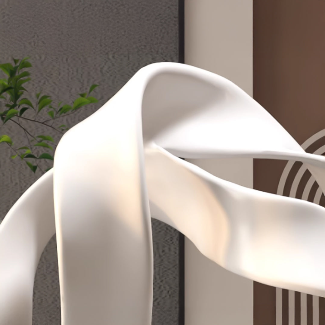 SOGA 41cm White Loop Sculpture – Home Decor