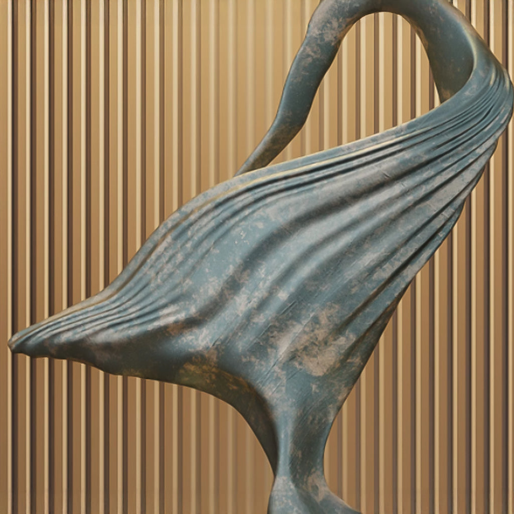 SOGA 65cm Gray Abstract Dancer Sculpture – Decor