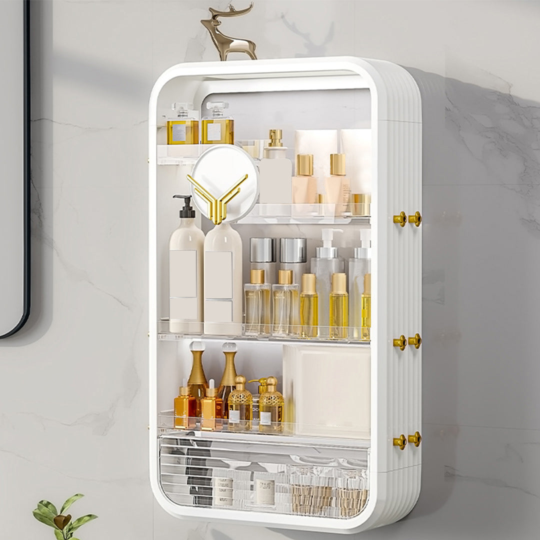 SOGA White Multi Tier Cosmetic Storage Rack Bathroom Vanity Tray Display Stand Organiser