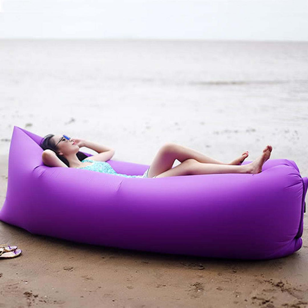 Fast Inflatable Sleeping Bag Lazy Air Sofa Purple
