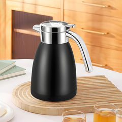SOGA 2X 1.8L Stainless Steel Water Bottle Insulated Vacuum Flask Water Coffee Jug Thermal Black
