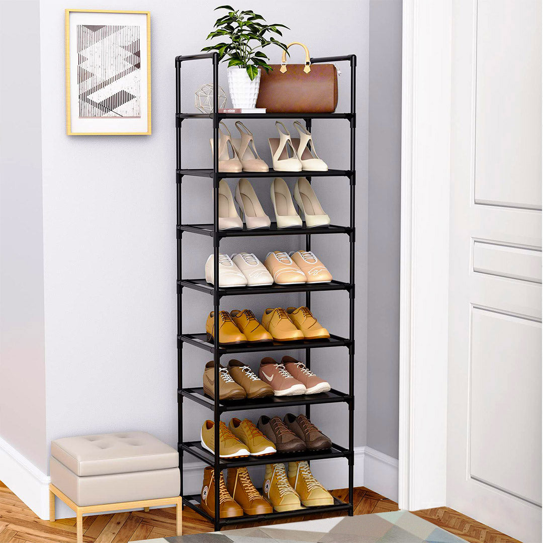 SOGA 8 Tier Shoe Storage Shelf Space-Saving Caddy Rack Organiser with Handle
