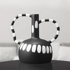 SOGA 2X 26.5x17cm Ornament Vase with Polka Dot Handicraft Decorations in Living Room Home Decor