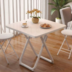 SOGA 80cm White Square Table with White Legs Modern Minimalist Design for Home Decor