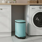 SOGA Foot Pedal Stainless Steel Rubbish Recycling Garbage Waste Trash Bin 10L U Blue